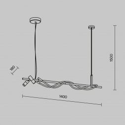 Подвесной светильник Maytoni Tau MOD166PL-L30GB3K