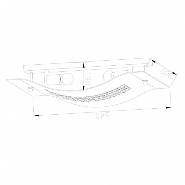 Настенный светильник Lucia Tucci Pelle Nerre W2019.2