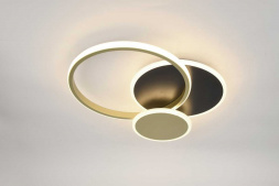 Светильник потолочный светодиодный ЭРА Модерн с ДУ City CLL-1-60-RC BK +GD Б0069756