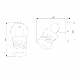 Спот Eurosvet Ansa 20120/1 чёрный жемчуг