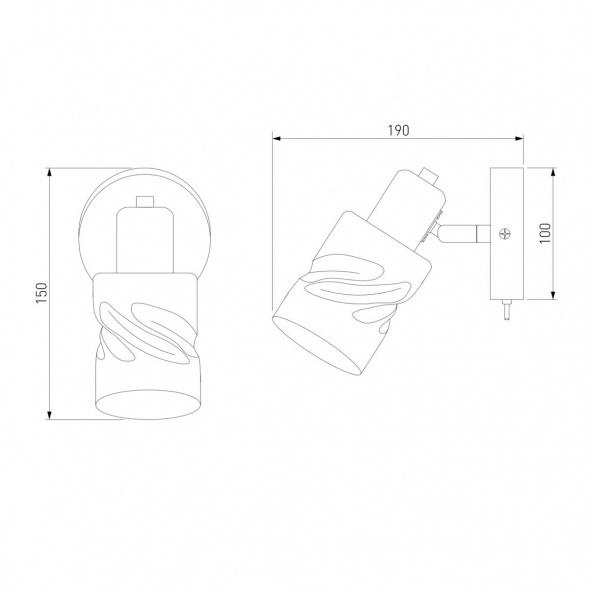 Спот Eurosvet Ansa 20120/1 чёрный жемчуг