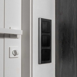 Выключатель Werkel двухклавишный черный матовый W1120008 4690389156700