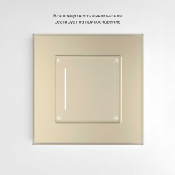 Сенсорный выключатель одноклавишный Werkel с подсветкой шампань W4513011 4690389197925
