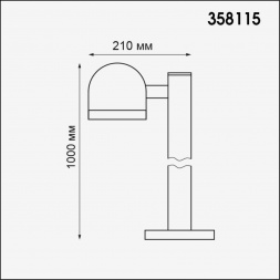 Уличный светодиодный светильник Novotech Street Galeati 358115