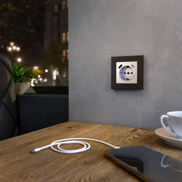 Рамка Werkel Aluminium на 1 пост черный алюминий W0011708 4690389157981