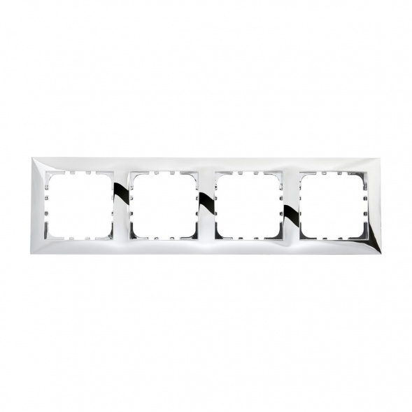 Рамка LK Studio 4-постовая (блестящее серебро) LK60 864443-1