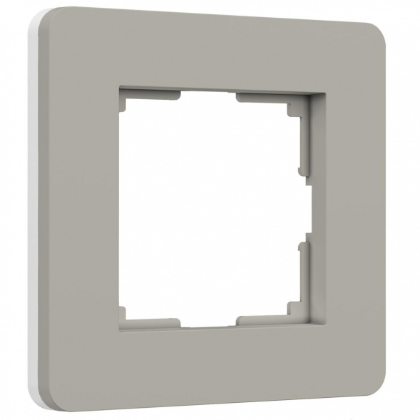 Рамка Werkel Split на 1 пост дымчатый/белый W0013067 4690389206047