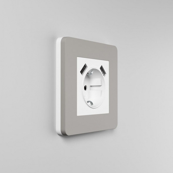 Рамка Werkel Split на 1 пост дымчатый/белый W0013067 4690389206047