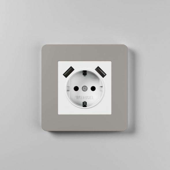 Рамка Werkel Split на 1 пост дымчатый/белый W0013067 4690389206047