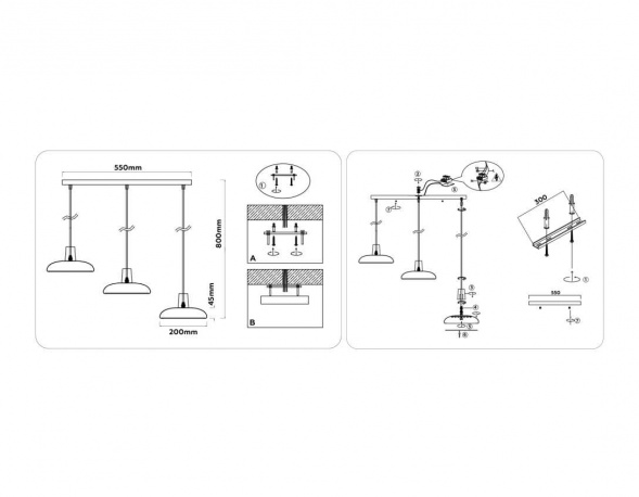 Светильник подвесной Ambrella light COMFORT FL4841
