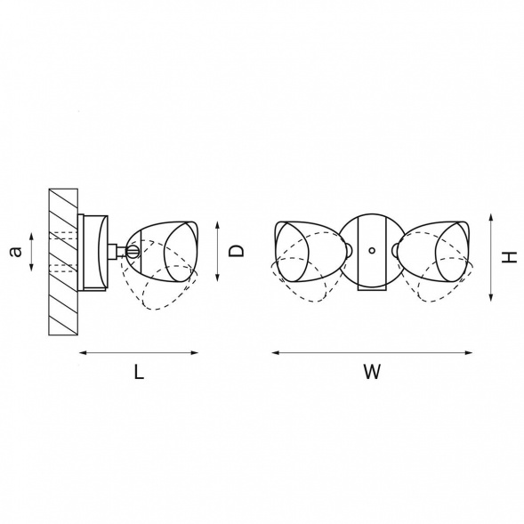 Уличный настенный светодиодный светильник Lightstar Diva 374247