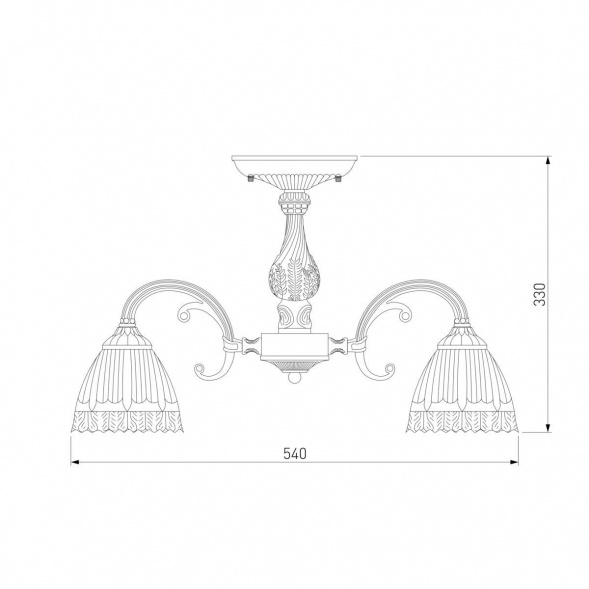 Потолочная люстра Eurosvet Campina 60107/5 белый с золотом
