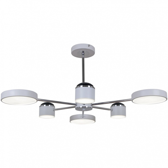 Потолочная светодиодная люстра Reluce 13289-4.3-06 Белый+Хром