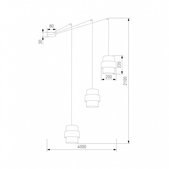 Подвесная люстра TK Lighting 5403 Calisto