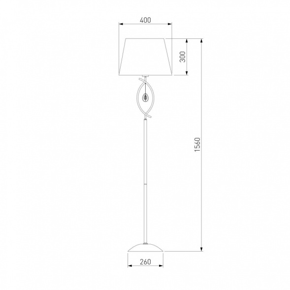 Торшер Eurosvet 01067/1 перламутровое золото
