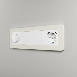 Рамка Werkel Split на 4 поста айвори/белый W0043066 4690389206092