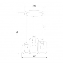 Подвесная люстра TK Lighting 3325 Marco Green