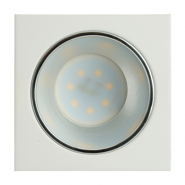 Светильник встраиваемый Feron DL3112 потолочный MR16 G5.3 белый + хром 51406