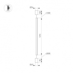 Подвесной светодиодный светильник Arlight SP-Taboo-Floor-S1300-14W Warm3000 036116