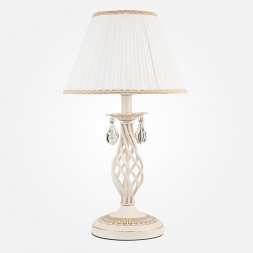 Настольная лампа Eurosvet 10054/1 белый с золотом/прозрачный хрусталь Strotskis