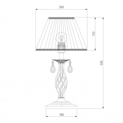 Настольная лампа Eurosvet 10054/1 белый с золотом/прозрачный хрусталь Strotskis