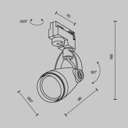 Трековый светильник Maytoni Technical Unity Celo TR001-1-GU10-W