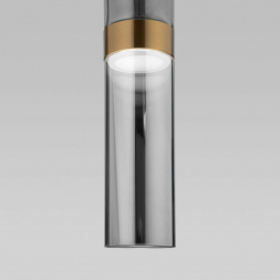 Подвесной светодиодный светильник Eurosvet Lumen 50244/1 Led латунь/дымчатый