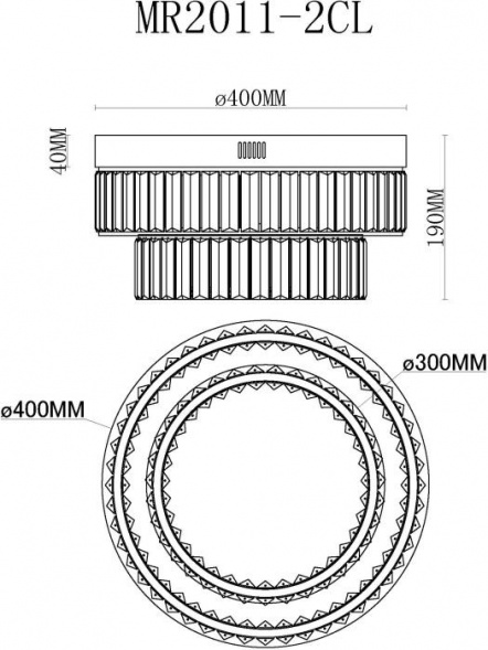 Потолочный светодиодный светильник MyFar Irina MR2011-2CL