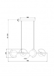 Подвесная люстра Freya Sepia FR5391PL-04CFL