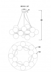 Подвесная люстра MyFar Pendant Aerton MR1943-16P