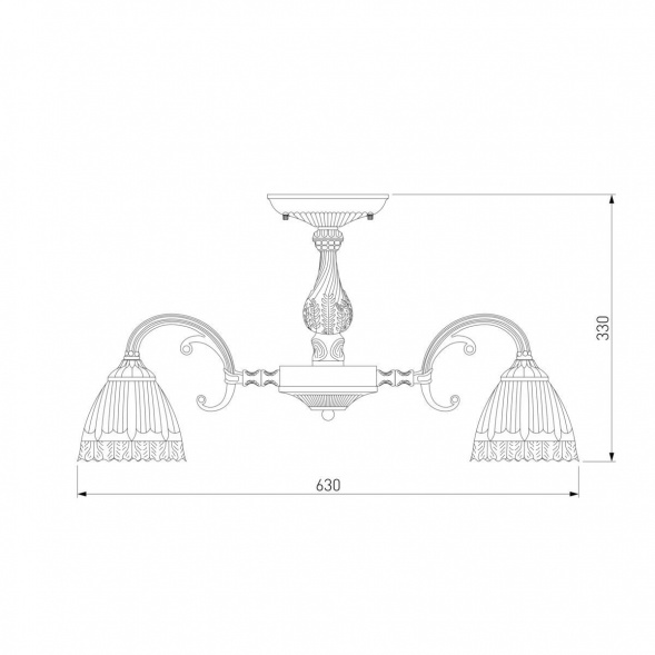 Потолочная люстра Eurosvet Campina 60107/8 античная бронза