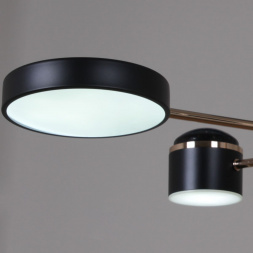 Потолочная светодиодная люстра Reluce 13289-4.3-06 Чёрный+Золотой хром