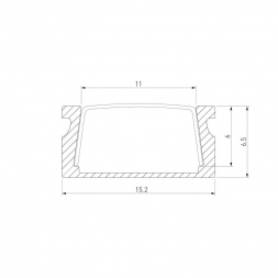 Профиль алюминиевый с рассеивателем Elektrostandard LL-2-ALP006 a053618