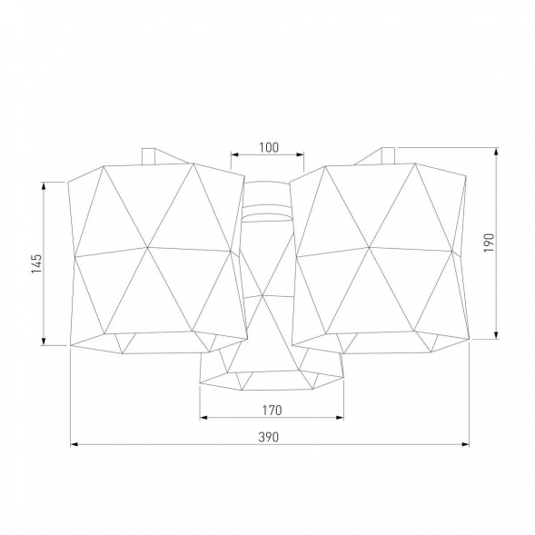 Потолочная люстра TK Lighting 1042 Siro Black Gold