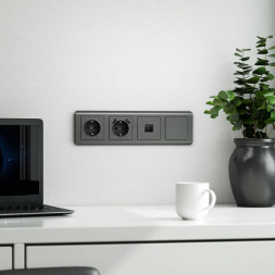 Заглушка Werkel графит рифленый W1159204 4690389158520