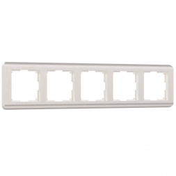 Рамка на 5 постов Werkel Stream перламутровый W0052113 4690389162534