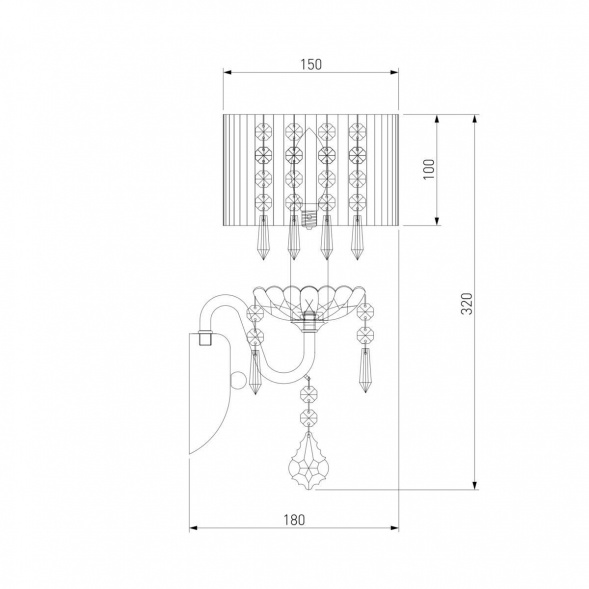 Бра Eurosvet 2045/1 хром/белый