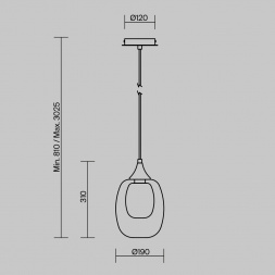 Подвесной светильник Maytoni MOD016PL-01BS1