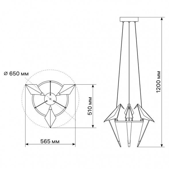 Подвесная светодиодная люстра Ritter Birdie 51604 4