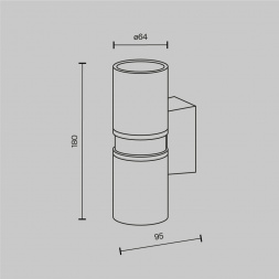 Уличный настенный светильник Maytoni Bowery O582WL-02BS