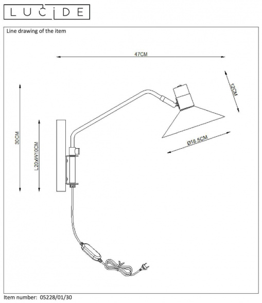 Спот Lucide Pepijn 05228/01/30