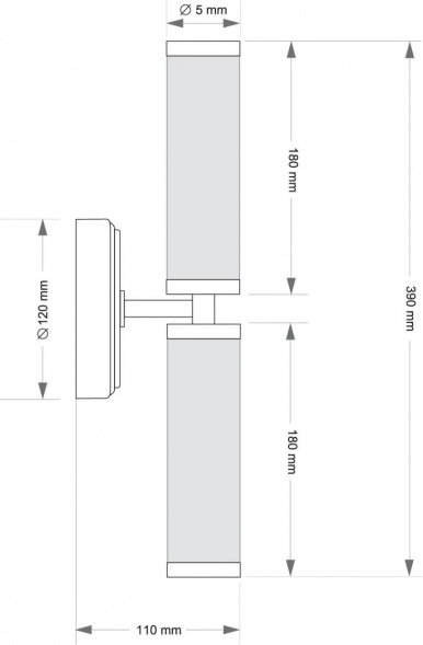Настенный светильник KUTEK SALETTO SAL-K-2(Z)
