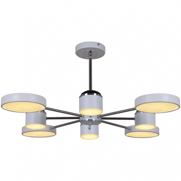 Потолочная светодиодная люстра Reluce 13289-4.3-08 Белый+Хром