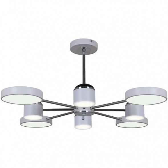 Потолочная светодиодная люстра Reluce 13289-4.3-08 Белый+Хром