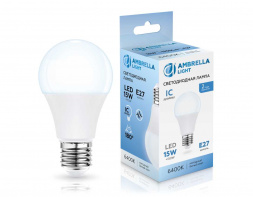 Лампа светодиодная Лон A60 15W 6400K Ambrella light Bulding 601506