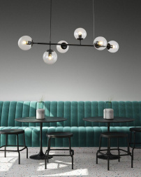 Подвесная люстра Lumina Deco Ceredo LDP 6034-6 BK