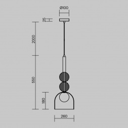 Подвесной светильник Freya Sunspot FR5482PL-01BS