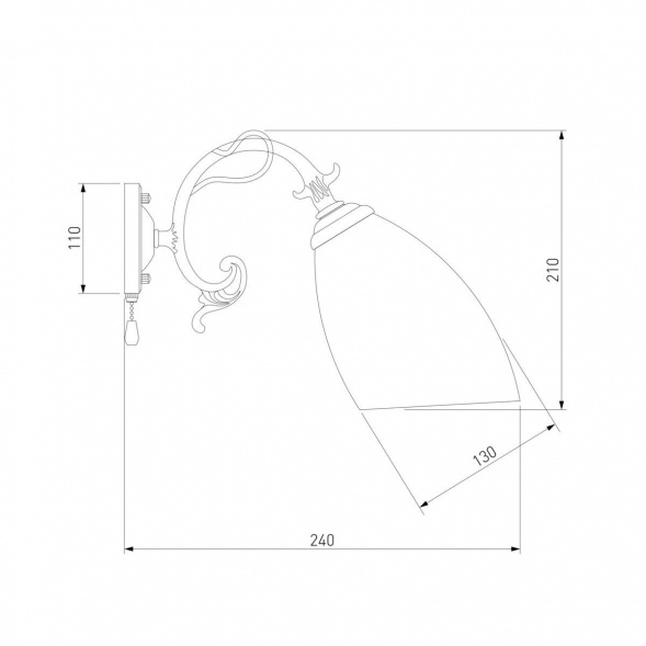 Бра Eurosvet 22010/1 античная бронза
