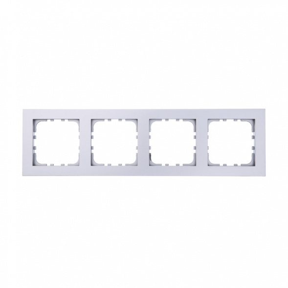 Рамка LK Studio 4-постовая (серебристый металлик) LK80 844403-1