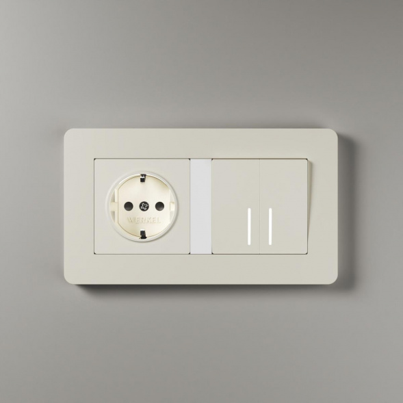 Рамка Werkel Split на 2 поста айвори/белый W0023066 4690389206054